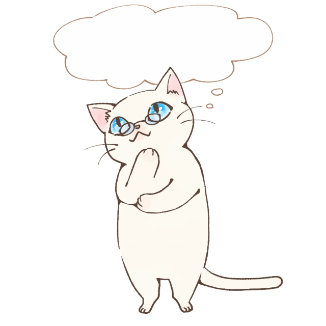 考える猫